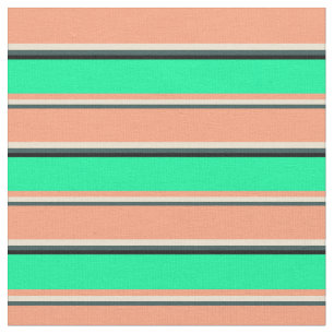 Donkergrijs, beige, lichte zalm, groen, zwart stof