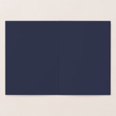 Donkergrijs Blauw Aangepaste gepersonaliseerde ver Folie Kaarten (Binnen)