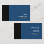 Donkergrijs blauw achtergrondaantrekkelijk Visitek Visitekaartje (Voorkant / Achterkant)