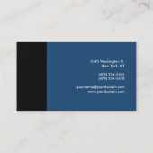 Donkergrijs blauw achtergrondaantrekkelijk Visitek Visitekaartje (Achterkant)