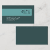 Donkergrijs blauw laagje modern Visitekaartje (Voorkant / Achterkant)