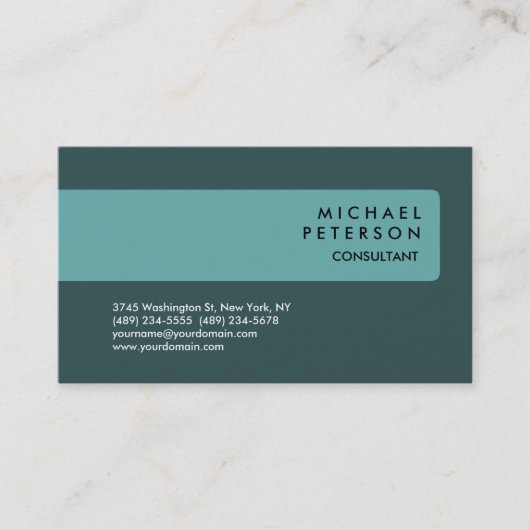 Donkergrijs blauw laagje modern Visitekaartje (Voorkant)