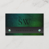 Donkergrijs Blauwgroen groen verlooppatroon en mon Visitekaartje (Voorkant)