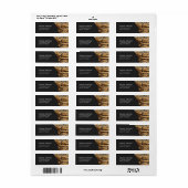 Donkergrijs & Chocolade Chip Cookies Adresetikette Etiket (Full Sheet)