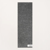 Donkergrijs Close-up Glitter met Jouw naam Yoga Ma Yogamat (Voorkant)