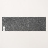 Donkergrijs Close-up Glitter met Jouw naam Yoga Ma Yogamat (Voorkant (horizontaal))