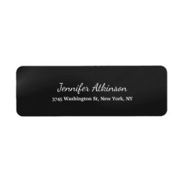 Donkergrijs creatief handschrift eenvoudig etiket