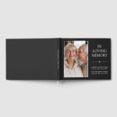 Donkergrijs dubbel gedenkteken in liefdevolle heri gastenboek (Volledig)