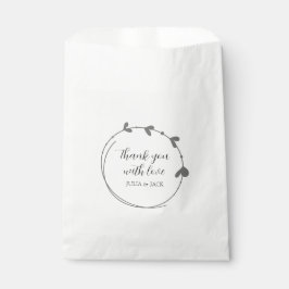 Donkergrijs Eenvoudige krans bruiloft Bedankzakje