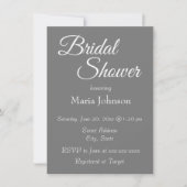 Donkergrijs Eenvoudige Stijl Vrijgezellenfeest Kaart (Voorkant)