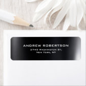 Donkergrijs effen Elegant retour adres label (Insitu)