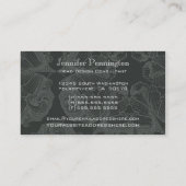 Donkergrijs elegant demtasdesign visitekaartje (Achterkant)