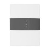 Donkergrijs Elegante Kalligrafie Formele Bruiloft Uitnodigingen Wikkel (Achterkant Voorbeeld)