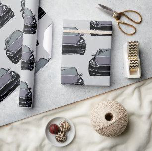 Donkergrijs Elektrisch voertuig SUV Auto Grijs Cadeaupapier