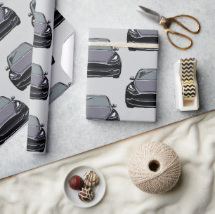 Donkergrijs Elektrisch Voertuig SUV Auto Grijze Ac Cadeaupapier