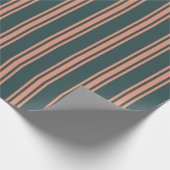 Donkergrijs en donkerzalm, gekleurd patroon cadeaupapier (Hoek)