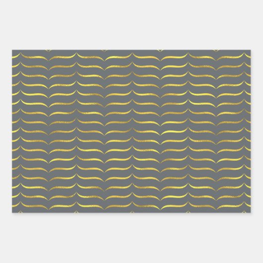 Donkergrijs en goud inpakpapier vel (Voorkant 2)