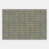 Donkergrijs en goud inpakpapier vel (Voorkant)