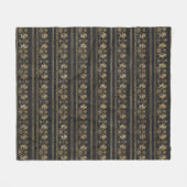 Donkergrijs- en goudblauw-inkorpatroon fleece deken (Voorkant (Horizontaal))