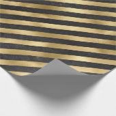 Donkergrijs en goudgrunge wijn cadeaupapier (Hoek)