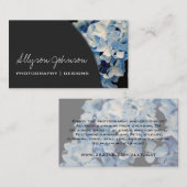 Donkergrijs- en hydrangea-Visitekaartjes Visitekaartje (Voorkant / Achterkant)