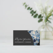 Donkergrijs- en hydrangea-Visitekaartjes Visitekaartje (Staand voorkant)