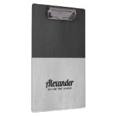 Donkergrijs en lichtgrijs faux leder klembord (Rechts)