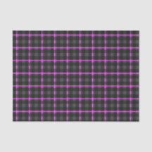 Donkergrijs en roze tartan