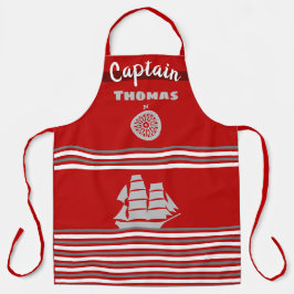 Donkergrijs en Schuur Rood Schort