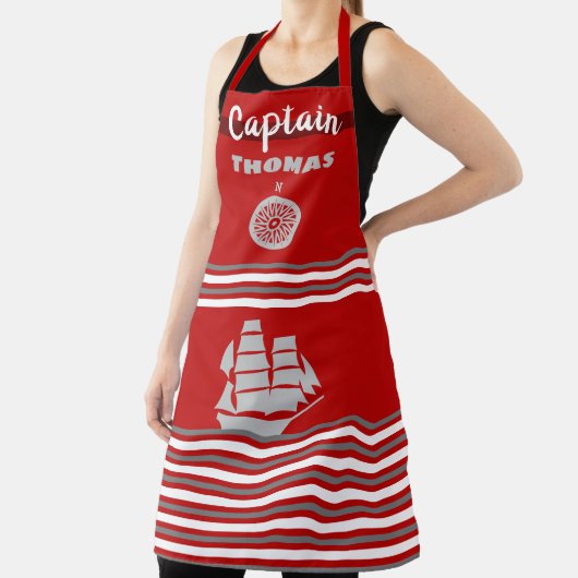 Donkergrijs en Schuur Rood Schort (Insitu)