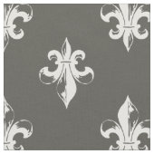 Donkergrijs en wit flesje De Lis Pattern Stof (Close Up)