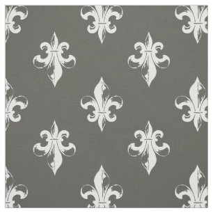 Donkergrijs en wit flesje De Lis Pattern Stof