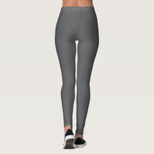 Donkergrijs en wit gym leggings (Achterkant)