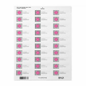 Donkergrijs en wit Moderne Strepen met Monogram Etiket (Full Sheet)