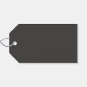 Donkergrijs en wit Schattige modern Halloween Gift Cadeaulabel (Achterkant Horizontaal)