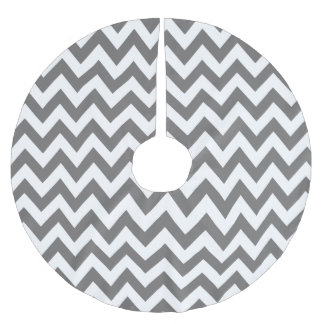 Donkergrijs en witte Chevron kerstboomrok Kerstboom Rok