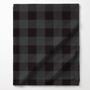 Donkergrijs en zwart Buffalo Plaid patroon Stof