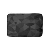 Donkergrijs en zwart geometrisch maaspatroon badmat (Voorkant)