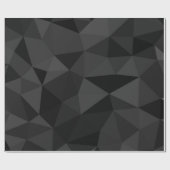 Donkergrijs en zwart geometrisch maaspatroon cadeaupapier (Vlak)