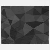 Donkergrijs en zwart geometrisch maaspatroon fleece deken (Voorkant (Horizontaal))