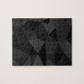 Donkergrijs en zwart geometrisch maaspatroon legpuzzel (Horizontaal)