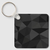 Donkergrijs en zwart geometrisch maaspatroon sleutelhanger (Voorkant)