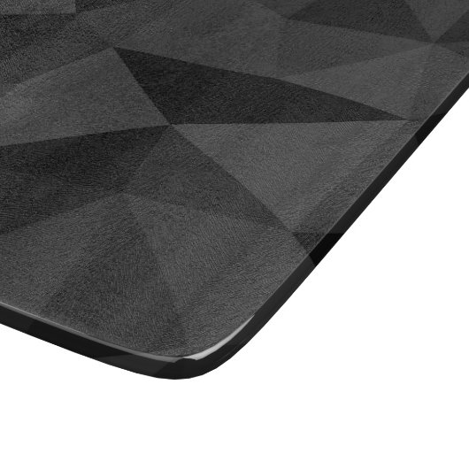 Donkergrijs en zwart geometrisch maaspatroon snijplank (Hoek)