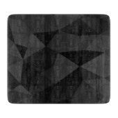 Donkergrijs en zwart geometrisch maaspatroon snijplank (Voorkant)