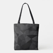 Donkergrijs en zwart geometrisch maaspatroon tote bag (Achterkant)