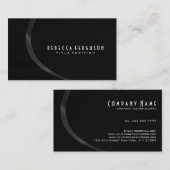 Donkergrijs en zwart Modern geometrisch ontwerp Visitekaartje (Voorkant / Achterkant)