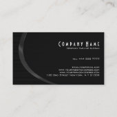 Donkergrijs en zwart Modern geometrisch ontwerp Visitekaartje (Achterkant)