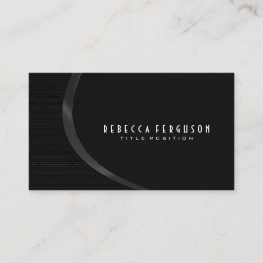 Donkergrijs en zwart Modern geometrisch ontwerp Visitekaartje (Voorkant)