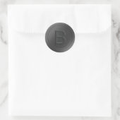 Donkergrijs enkele letter wax seal look Sticker (Tas)