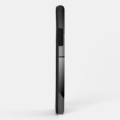 Donkergrijs geborsteld aluminium bliksemmonogram Case-Mate iPhone case (Achterkant/rechts)